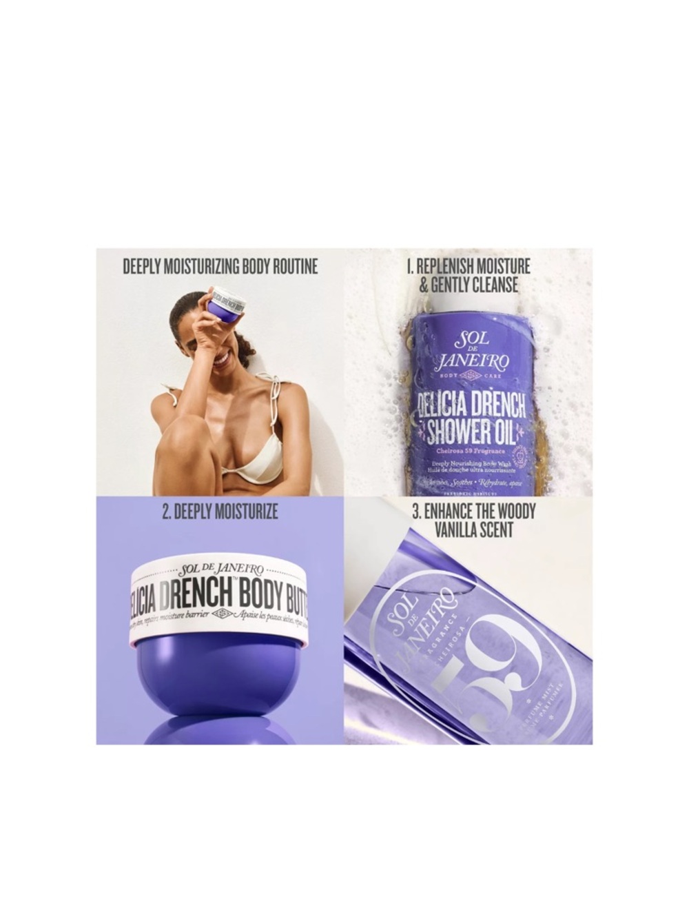 Sol de Janeiro Delícia Drench Deeply Moisturizing Body Butter Dry Skin 0.84oz - Picture 7 of 13